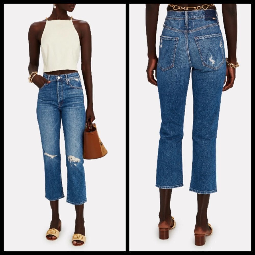 💕MOTHER SUPERIOR💕 Tomcat Jeans Playing With Scissors Cropped Straight Leg 30